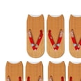 thumbnail image 7 of Segolike 5 Pairs Flip Flop Print Socks 3D Pattern Socks Adult Short Sock Accessories Funny Stocking Low Ankle Socks for Halloween Gift C, 7 of 7