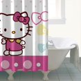 thumbnail image 4 of Waterproof Hello Kawaii Cat Cute Shower Curtain 72x84 Inch Polyester Unique Shower Curtain for Bathroom Hotel Home Bathtub Accessories Decor with 12 Plastic Hooks, 4 of 6