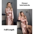 thumbnail image 3 of Ekouaer Silk Robes for Women Long Sleeve Satin Bathrobe Soft Lightweight Full Length Sleepwear with Pockets Bridesmaid Wedding Robes, 3 of 6