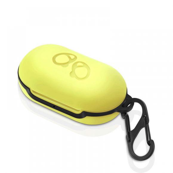 For Galaxy Buds Case, LiZHi Protective Silicone Cover for Galaxy Buds Plus Case with Carabiner Keychain, Samsung Galaxy Earbuds Accessory, Hot Pink (Yellow)