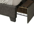 thumbnail image 6 of Home Design Kapaa Full Upholstered Storage Platform Bed Frame with Horizontal Channel-Tufting and Side Drawers, Gray, Easy Assembly, 6 of 6