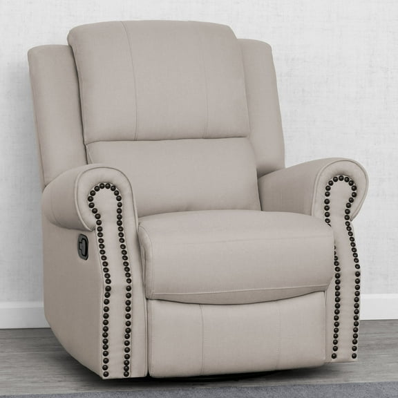 Delta Children Drake Nursery Glider Swivel Recliner, Flax