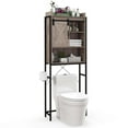 thumbnail image 1 of Costway Over-The-Toilet Storage Cabinet Bathroom Organizer with Sliding Barn Door Rustic Grey, 1 of 8