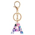 thumbnail image 1 of Porte-clés en Résine 26 Lettres pour Femmes Filles Pendentif Sac Accessoires de Sac à Main, 1 of 5