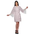 thumbnail image 5 of Moomaya Printed Short Robes For Women Cotton Robes For Women With Lace Trim, 5 of 6
