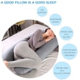 thumbnail image 2 of Pregnancy Pillow for Sleeping, U Shaped Body Pillow, Maternity Pillow for Pregnant Women with Cotton Cover, Grey Stripes, 51x23.6 inch, 2 of 5