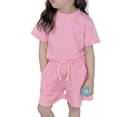thumbnail image 2 of BOOMNY Toddler Girls 2 Peice Pajamas Sets Soft Short Sleeve Sleepwear Tops Shorts Pjs Set for Kids Cozy Loungewear Homewear, 2 of 3