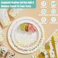 thumbnail image 4 of White & Rose Gold Party Supplies - 350 PCS Disposable Dinnerware Set with Paper Plates Napkins Cups, Plastic Forks Knives Spoon for Women Girls Birthday Graduation Bridal Shower Engagement Wedding, 4 of 8