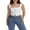 White, variant on Baby Sweetie Women's Denim Vest Slim Fit Tank Tops Backless Sleeveless Button Down Crop Tops Party Club Going Out Top