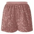 thumbnail image 5 of Womens Sequin Glitter Shorts Sparkly Party Shorts Stretchy Bodycon for Festival Night Out White,Size XL, 5 of 9