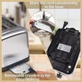thumbnail image 6 of Toaster 2 Slice, LCD Display, 7 Shade Settings, 1.4'' Wide Slots, Stainless Steel Digital Toaster for Bagel, Defrost, Reheat, Removable Crumb Tray, 900W,, 6 of 7
