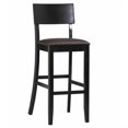 thumbnail image 1 of Hawthorne Collections Faux Leather Black Bar Stool Rectangular Padded 31" Unassembled, 1 of 10