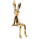 thumbnail image 2 of Rabbit Statues Ceramic Crafts Creative Shiny Modern Nordic Gold, 2 of 5