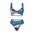 thumbnail image 4 of Daiia Great White Shark Women's Bikini Set Two Piece Swimsuit High Waisted Bikini Adjustable Straps Bikini Perfect for Beach, Pool, and Summer Vacation-X-Large, 4 of 9