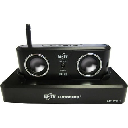 EZ-TV Listening Wireless Digital Acoustic Speakers Black