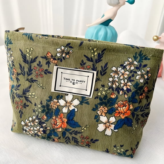 GASTROPOD Floral Makeup Bag Travel Make Up Bag Zipper Toiletry Bag Small Cosmetics Bag for Women