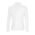 thumbnail image 7 of aidice Going out Tops for Women Lapel Collared V Neck Slim Fitted Stretch Long Sleeve Shirt Basic Comfy Undershirt Pullover, 7 of 7