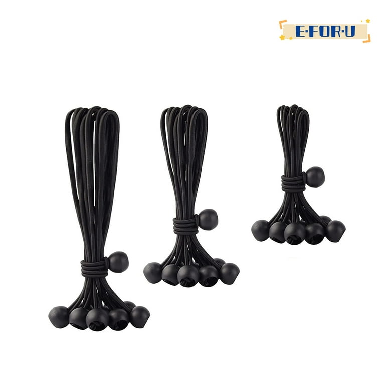 30PCS of 3 Sizes Ball Bungee Cords, 6, 9, 11 Inch Tarp Canopy Bungee Balls,  Heavy Duty Tie Down Cord for Shelter, 