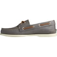 thumbnail image 3 of Men's Sperry Top-Sider Authentic Original 2-Eye Whisper Boat Shoe Grey Soft Leather 9 M, 3 of 6
