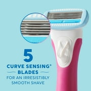 Schick Hydro Silk TrimStyle Waterproof Bikini Trimmer for Women, Includes 1 5-Blade Razor Handle & 1 Razor Blade Refill