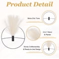 thumbnail image 3 of Uxcell 4 Pcs Wall Decor Metal Black Wall Art Hanging Planters with Artificial Pampas, Wall-mounted Decor Metal for Display Artwork Plant Hanging Living Room Bedroom, Beige (Round), 3 of 7