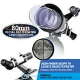 thumbnail image 3 of BEBANG Telescope for Adults Astronomy, 80mm Aperture Astronomical Telescope, 3 Rotatable Eyepieces Refractor Telescope with Tripod, 3 of 10