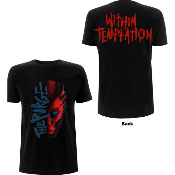 Within Temptation T Shirt Purge Outline Red Face new Official Womens Skinny Fit