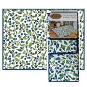 Kay Dee Designs Blueberry Microfiber Drying Mat  15 x 20 Inch Absorbent Kitchen Dish Mat  Fast-Drying Counter Mat With Foam Lining for Glassware and Dishes