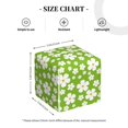 thumbnail image 4 of Kdxio Green White Flowers Print Tissue Box Cover,Square Decorative PU Leather Facial Paper Case Organizer Holder Dispenser for Bathroom,Night Stands,Desk,Car 5.2''X5.2''X5.2'', 4 of 8