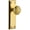 Polished Brass, variant on Grandeur Windsor Door Knob with Fifth Avenue Plate