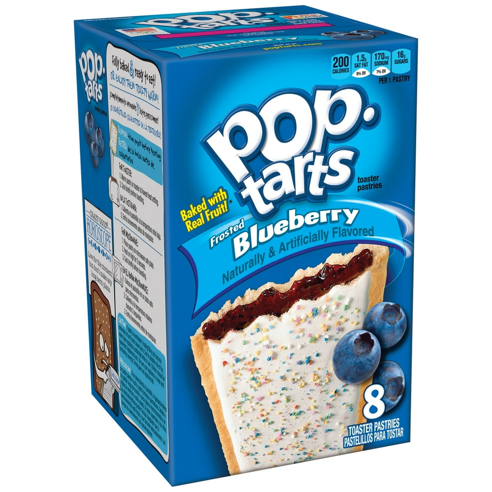 PopTarts, Breakfast Toaster Pastries, Frosted Blueberry, 14.7 Oz, 8 Ct