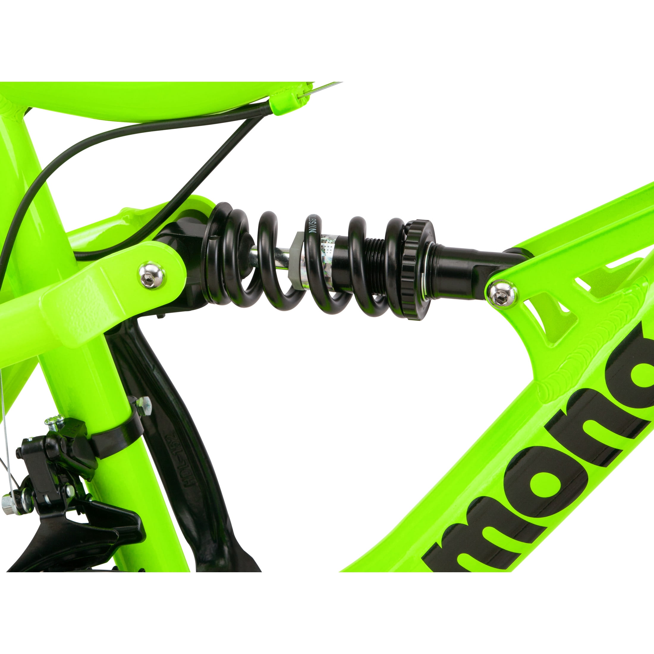 Mongoose Status Dual Suspension Mountain Bike, 24-Inch Wheels, 21 Speeds, Yellow