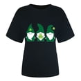 thumbnail image 4 of Women's St. Patrick'S Day Shamrock Print Top,Womens St Patricks Day Cute Gnomes Shirt Short Sleeve Round Neck Tshirt,Women's St Patrick's Day T-Shirt Lucky Irish Shamrock Graphic Tees Tops, 4 of 5