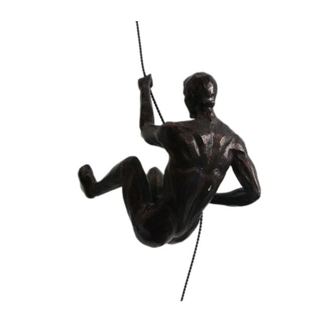 Charm Home With Creative Rock Climber Statue Pendant Climbing Man Wall Sculptures Statue Gift Choice Exquisite Climbing Man Wall Sculptures Statue For Unique Touch Creative Rock Climber Statue Pendan