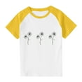 thumbnail image 1 of RXIRUCGD 2025 Vêtements d'Été pour Enfants Tout-Petits Garçons Filles Mode Mignon Col Rond Imprimé Manches Courtes Haut, 1 of 7