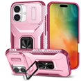 thumbnail image 1 of Funda para GANGXUN iPhone 16 - Soporte metálico, Función magnética, Rosa, 1 of 5