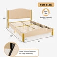 thumbnail image 4 of Costway Full Size Upholstered Bed Frame Mattress Foundation Platform Quilted Headboard, 4 of 10