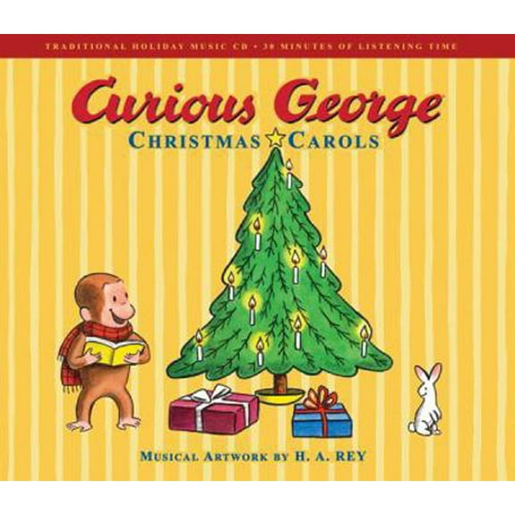 Pre-Owned Curious George Christmas Carols Book & CD (Paperback) 0547408617 9780547408613