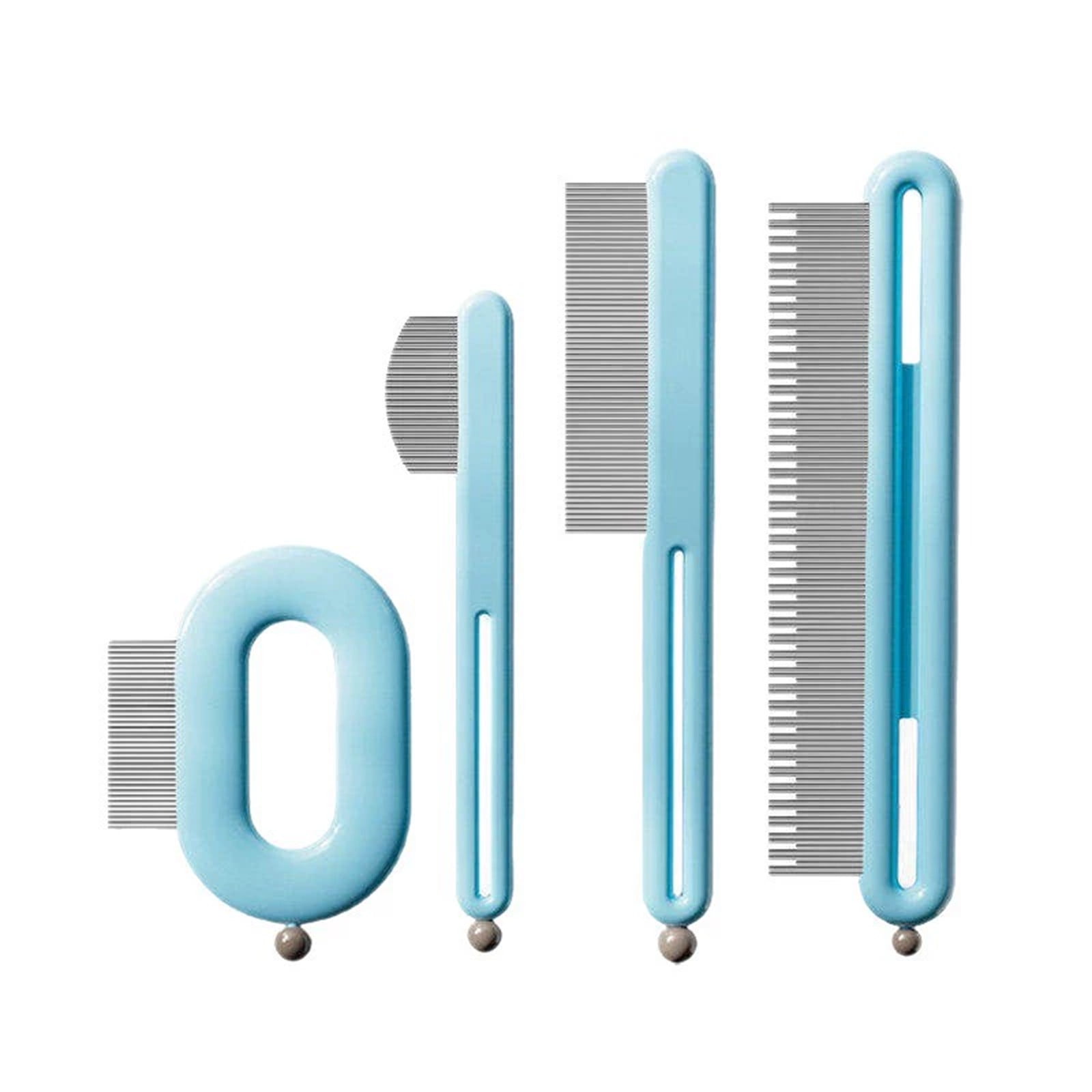 4 Styles Pet Grooming Comb Stainless Steel Gentle Soft Teeth Removes Loose Hair Dirt for Puppy Kitten Cat Dog Daily Hair Care
