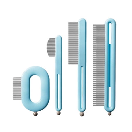Pet Grooming Comb for Cats and Dogs with Gentle Brushing Action Suitable for All Sizes of Puppies Pet Care Tool for Indoor and Outdoor Use 4PCS