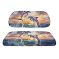thumbnail image 6 of Garronmavis Dolphin Print Breathable Golf Cart Seat Cover Set Easy to Install for Protection Smooth Polyester Splite Backrest Front Seat Cover Universal Interior Accessiores, 6 of 6
