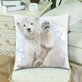 thumbnail image 3 of MKHERT Polar Bear Throw Pillowcase Pillow Cover Cushion Couver 18x18 inch, Set of 2, 3 of 3