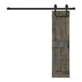 thumbnail image 3 of ISLIFE 24 in x 84 in K Style Finished  Solid Wood Sliding Barn Door With Installation Hardware Kit (Smoky Gray ), 3 of 5