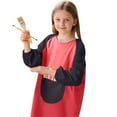 thumbnail image 1 of AWZXDE Kids Clothes Craft Waterproof Painting Smock with Long Sleeves and Pockets Apron, 1 of 5