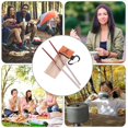 thumbnail image 2 of Palillos plegables, vajilla para palillos de picnic para acampar al aire libre (marrón), 2 of 8