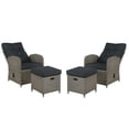 thumbnail image 3 of Monaco All-Weather 4-Piece Set with Two-Seat Reclining Bench, 26"H Cocktail Table and Two Ottomans, 3 of 10