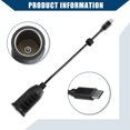 thumbnail image 4 of Unique Bargains 12V 0.29m Cigarette Lighter Adapter USB Type C Cigarette Lighter Converter Cable for Car RV Black, 4 of 6