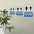 thumbnail image 3 of Portrait Round Plus Employee Restroom Wall or Door Sign | Office & Workspace Bathroom Signage -Small, 3 of 8