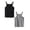 Black, Grey, variant on 2 Pack Girls Tank Tops Summer Soft Cotton Camisole Undershirt Cute Cartoon Prints Sleeveless Tanks, Pink, Light Pink, Size 4-5 Years