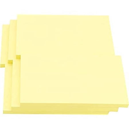 3" x 5" Yellow Self-Sticking Notepads, Sticky Notes, 100 Sheets/Pad - Variations (48 Pads)